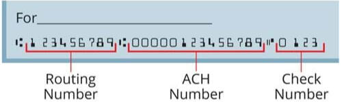 Routing and ACH Number on Share Draft